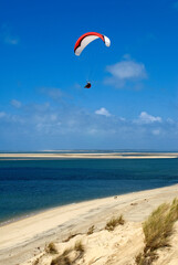 Parapente, Site protégé de la Dune du Pilat, Réserve du Banc d'Arguin, 33, Gironde, France
