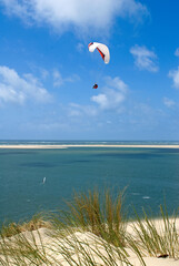 Parapente, Site protégé de la Dune du Pilat, Réserve du Banc d'Arguin, 33, Gironde, France