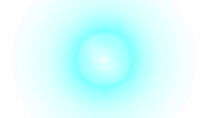 Bright teal blue glow, radiant and smooth PNG