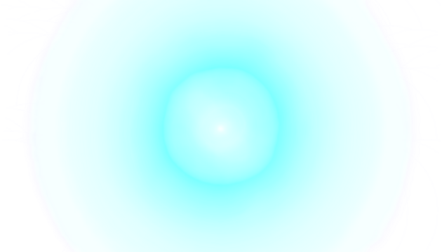Bright teal blue glow, radiant and smooth PNG