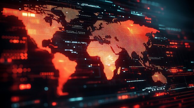 Global Network Security Threat Display