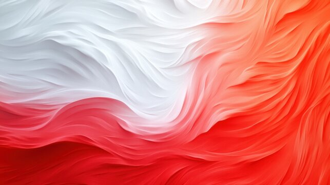 A red and white wave pattern. The red and white colors are bold and vibrant, creating a sense of energy and movement. The wave pattern suggests a dynamic and lively atmosphere