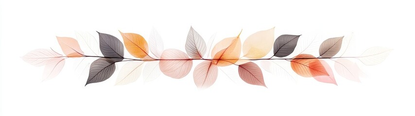 Fototapeta premium Soft and Ethereal Leaf Design in Warm Tones for Elegant Decor