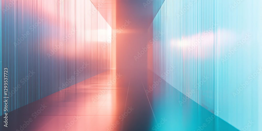 Canvas Prints a surreal abstract background with shifting layers of iridescent neon hues, forming a mesmerizing ho