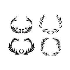 leaf logo style, minimalistic, black on white background, simple