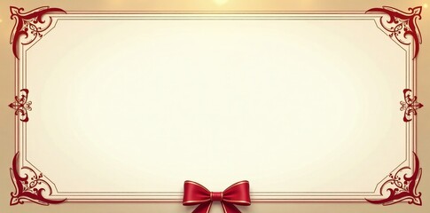 Elegant blank certificate with swirl design, ideal for awards and achievements, mockup, award