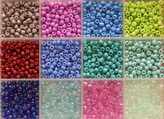 Box of Colorful 4mm Seed Beads For Jewelry Making