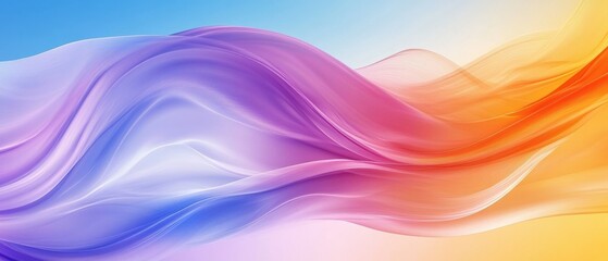 Fototapeta premium Colorful wave of light cascading in vibrant hues creating a stunning visual display for artistic inspiration