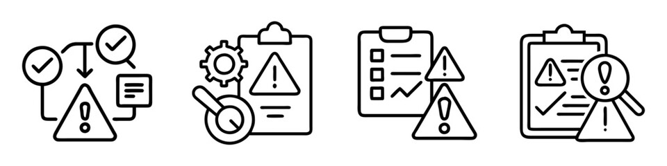risk assessment icon, risk assessment line art - simple line art of risk assessment, perfect for risk assessment logos and icons