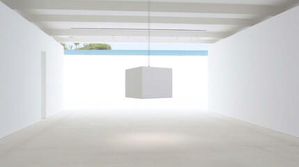 Fototapeta premium Tropical Minimalism: White Cube