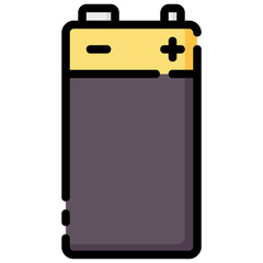 battery vector filled outline icon
