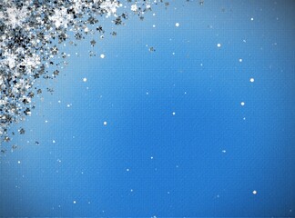 Sparkling stars scattered against a blue background  