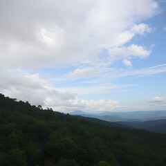 clouds over the mountains