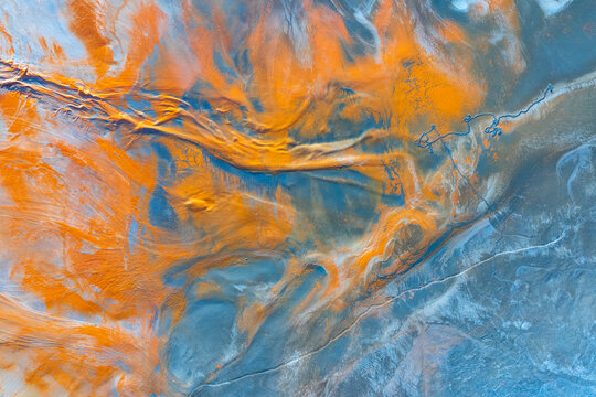 Captivating multicolour abstract aerial landscape