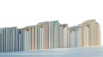 Colorful books arranged in a neat row on a bright surface creating an inviting reading atmosphere