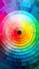Fototapeta premium A circular arrangement of colors radiating outwards like a wheel