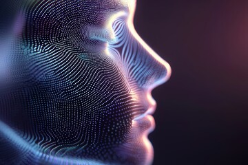 Quantum AI expanding beyond reality, forming a fractal digital consciousness woven with light and cybernetic thought