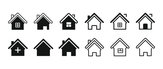 Mega logo collection home building real estate logo design elements.