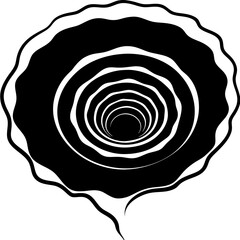 Fototapeta premium A water vortex leading to another dimension line art vector illustration 