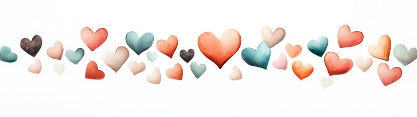 Obraz premium Colorful Hearts Background for Romantic and Creative Designs