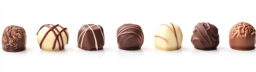 Assorted Gourmet Chocolate Truffles with Elegant Designs and Textures