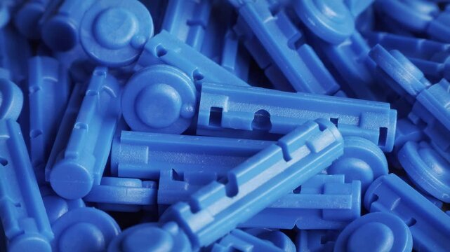 Diabetes monitor lancets close up stock footage