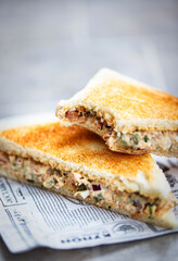 Delicious tuna salad sandwich