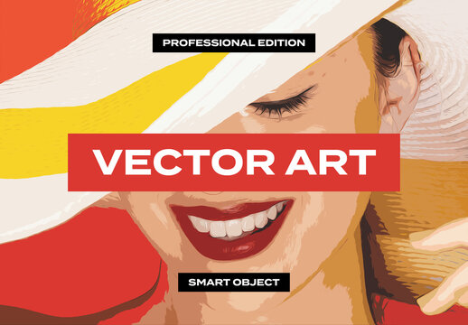 Vectorizer Vector Cartoon Comics Art Photo Effect Paper Texture Template Mockup Overlay Style