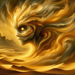 Sentient Sandstorm in Pale Yellows