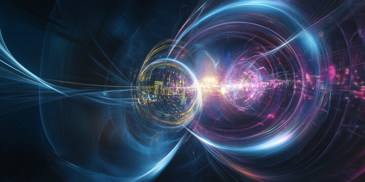 A mesmerizing futuristic AI-driven high-speed quantum computing cluster, displaying glowing cybernetic real-time superposition processing pathways, pulsating holographic parallel computation grids,