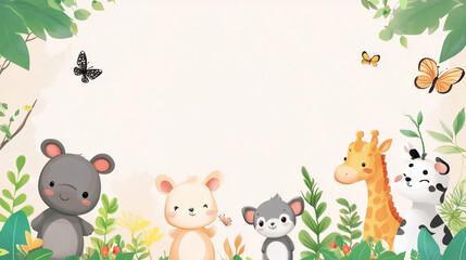 Obraz premium frame with animals