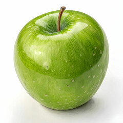 green apple isolated close up