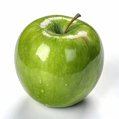 green apple isolated close up