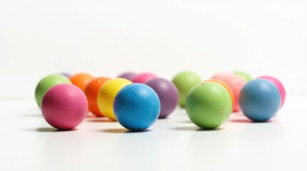 Colorful Juggling Balls Arranged Neatly