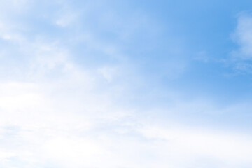 Tranquil sky filled with soft clouds on a bright sunny day