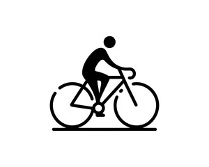Obraz premium cyclist silhouette vector