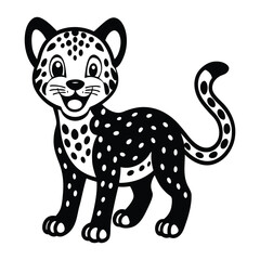 baby cheetah icon vector image 