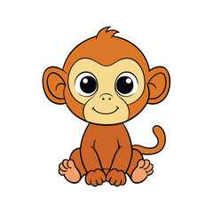 Fototapeta premium beby monkey icon vector image 