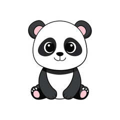Fototapeta premium beby panda icon vector image 