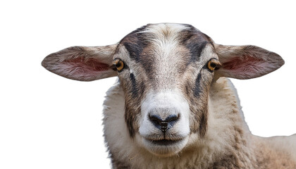 Naklejka premium Dall sheep portrait isolated on transparent background