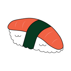 sushi sashimi salmon vector illustration cartoon
