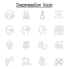 Depression line icon