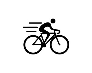 silhouette of a man riding a bike