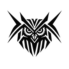 Tribal Geometric Owl Illustration