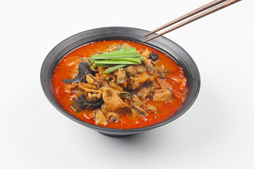 Jjambbong is made by mixing noodles with various seafood or vegetables and pouring broth made from pork, beef, or chicken bones.