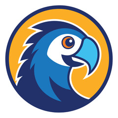 parrot head logo icon 