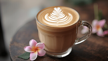 Obraz premium cup of cappuccino with chocolate
