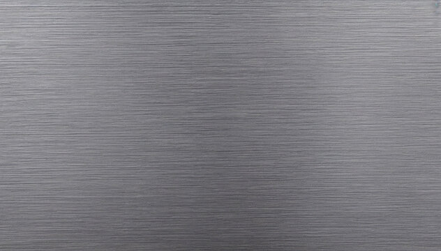 Brushed aluminum texture background with subtle linear patterns and a soft, reflective metallic sheen, vector illustration. Polished metal surface with a shiny, gray color