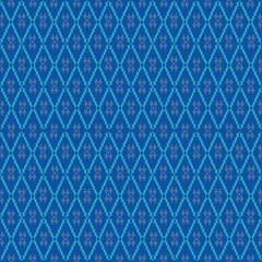 Fototapeta premium Geometric seamless pattern in blue tone