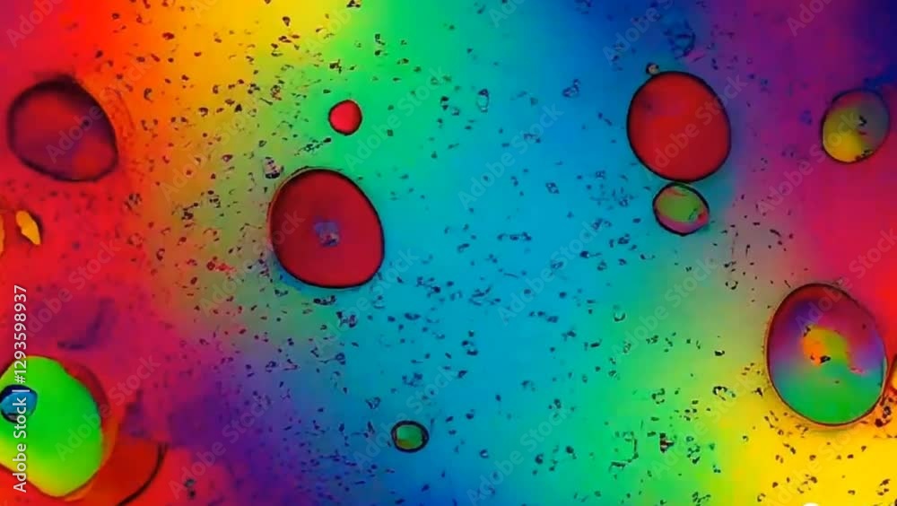Wall mural colorful abstract fluid animation with modern dynamic texture. abstract colorful background with bub